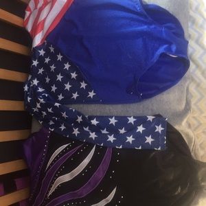 Two gymnastics leotards